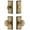 Vintage Brass, variant on Grandeur 833852 Carre Solid Brass Single Cylinder Keyed Entry Knobset And Deadbolt Combo