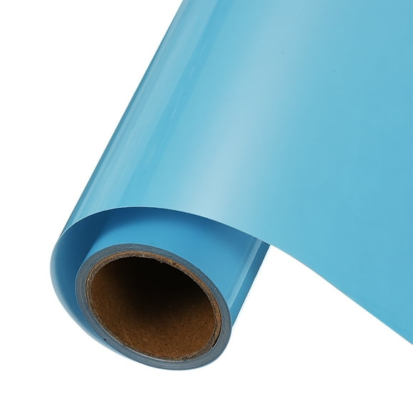 Vinilo de Transferencia de Calor Azul Brillante Uxcell, Rollos de Vinilo de 12 Pulgadas x 5 pies para Corte de Calcomanías, Señales, Álbumes de Recortes, Manualidades DIY, Decoración del Hogar