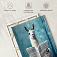 thumbnail image 6 of Elephant Stock Llama On A Toilet Wall Art - Vertical Canvas Wall Art - Bathroom Wall Decor - Humor Canvas - White And Teal Decor - 16" x 24", 6 of 8