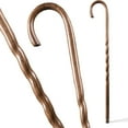 thumbnail image 3 of Brazos Handcrafted Wood Walking Cane, Twisted Oak, Crook Style Handle, for Men & Women, Brown, 37", 3 of 9