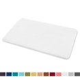 thumbnail image 2 of 1 Small Clara Clark Bath Mat Bathroom Rug - Absorbent Memory Foam Bath Rugs - Non-Slip, Thick, Cozy Velvet Feel Microfiber Bathrug, Plush Shower, Toilet- Floor Bathmats Carpet - White - 17"x24", 2 of 4