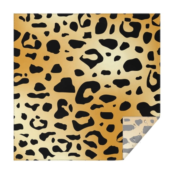 Gold and Black Of Leopard Print Square Tablecloth,Waterproof Square Table Cover,Wipeable Spillproof Washable Table Cover for Home Kitchen Party Decor 42"X42"(107x107cm)