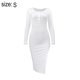 thumbnail image 2 of Dinheiro Vestido tipo suéter para mujer, vestido ajustado con elasticidad, suéter ajustado, vestidos ajustados de punto,S, 2 of 6