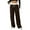 Coffee, variant on Women's Drawstring High Waist Color Block Sports Pants, Loose Fit Long Casual Pants, Elastic Waistband Athletic Pants for Daily Wear, Lounge Pants for Women, Comfortable Streetwear Sweatpants Black