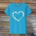 thumbnail image 5 of hcuribad Valentine's Shirts for Women Womens Shirts t Shirts for Women Valentine's Day Funny Print t Shirt Printed Crew Neck Shirt Women's Pullover t Shirt Sky Blue 3XL, 5 of 8