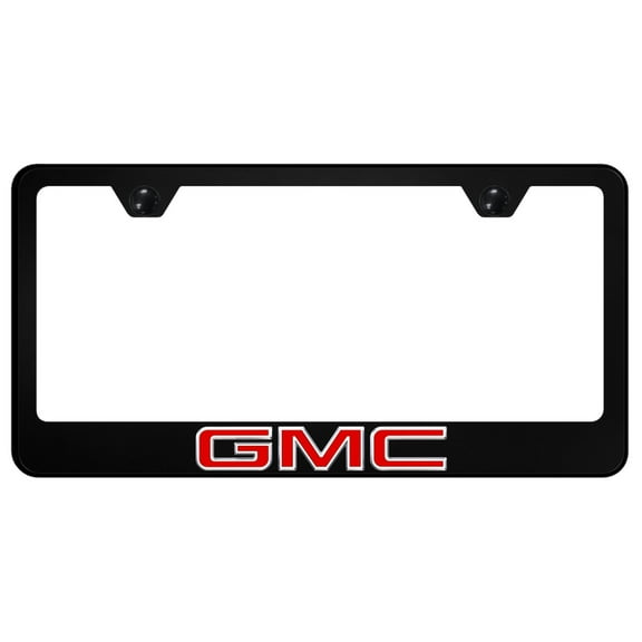 GMC UV Print Polycarbonate License Plate Frame (Black)