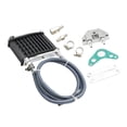 thumbnail image 1 of DYNWAVECA Motorcycle Engine Oil Cooler Kit Radiator System ATV Half Helmet Modification Parts for 125cc 140cc 150cc - black, 1 of 6