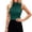Dark Green, variant on Women's Rib Knit Crop Top Y2K Sleeveless Tank Tops Light Green One Size