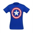 thumbnail image 3 of Captain America tscapdistshldroyalS Captain America Distressed Shield Royal Blue Mens T-Shirt - Small, 3 of 4