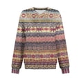 thumbnail image 4 of Women's Long Sleeve Shirts Casual V Neck Pullover Sweatshirts Trendy Striped Plus Size Tunic Tops Spring Going Out Top, 4 of 6