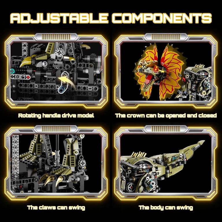 GZBricker Mechanical Dinosaur Building Block Sets Dual-Crown