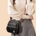 thumbnail image 4 of Btomtd Casual Ladies Leather Shoulder Bag, Hundred Bag Style with Adjustable Wide Strap, Vintage Handbag and Comfortable Crossbody Purse, Black, 4 of 9