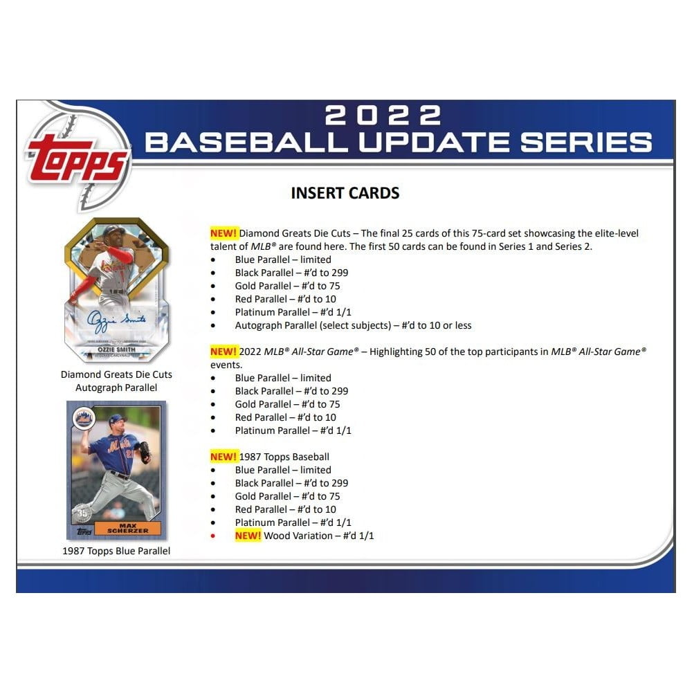  2022 Topps Update Baseball Hobby Box (24 Packs/14 Cards, 1  Silver Pack, 1 Auto or Relic) : Everything Else