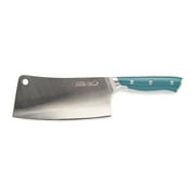 The Pioneer Woman Pioneer Signature Stainless Steel Cleaver Knife, 7 inch, Teal