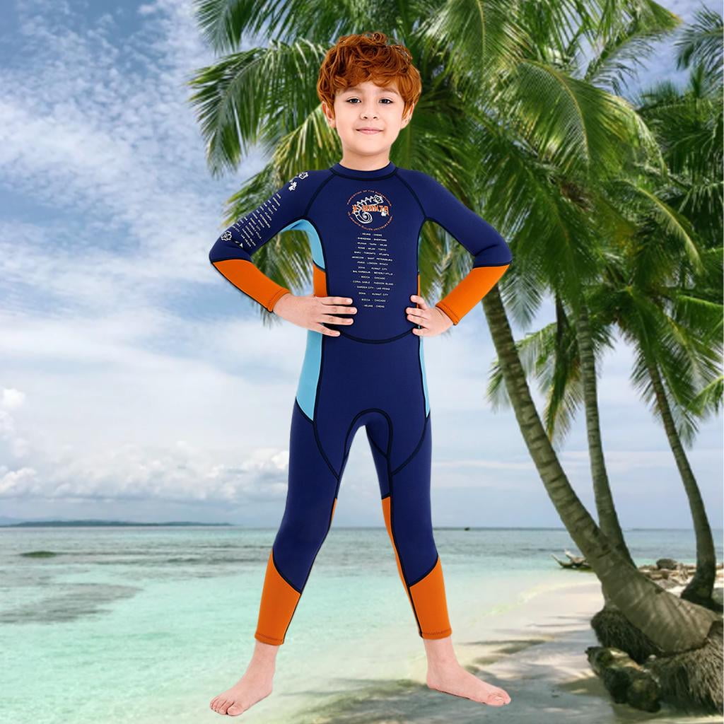 Combinaison de Plongee en Neoprene De.5mm Maillot de Bain Maillots de Bain Maillots de Bain Enfants Pleine Natation Plongee Surf M Marine Walmart