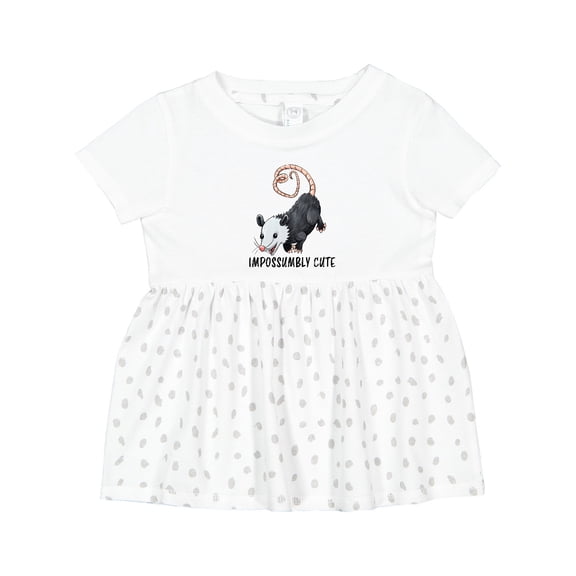 Inktastic Impossumbly Cute Possum Pun Girls Baby Dress