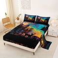 thumbnail image 2 of Erosebridal Jungle Wildlife Deer Bed Sheets,Rustic Farmhouse Hunting King Sheets For Men Women 4pcs, 2 of 6