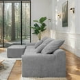 thumbnail image 6 of SOULART 111.2" Luxury Chenille Sectional Sofa with Chaise – Adjustable Modular 4-Seater Couch, Fabric Sofa for Modern Living Spaces,Boneless sofa,Grey, 6 of 11