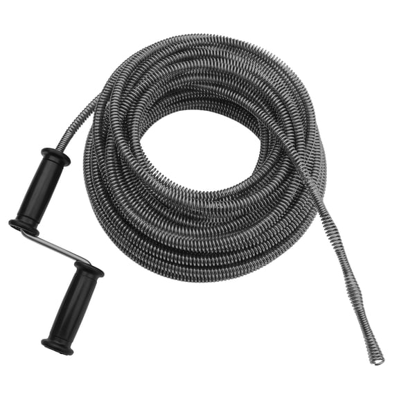MICANO 26.2 FT Manual Drain Auger, 8M Flexible Steel Cable (12mm) with 16mm Spiral Hook Head & Hand Crank, Heavy Duty Plumbing Snake for Sink, Shower, Floor Drains