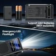 thumbnail image 3 of Portable AM FM SW, 3 Band Pocket Radio, Personal Transistor Radios 2AA Battery Operated with Emergency LED Flashlight, 3.5mm Earphone Jack, Back Clip, Large Speaker for Indoor Outdoor Emergency Use, 3 of 8