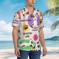 thumbnail image 3 of Sikiie Dog Doing Yoga Print Men's Hawaiian Shirt, Summer Beach Button Pocket Short Sleeve T-Shirt,XX-Large, 3 of 7