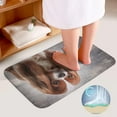 thumbnail image 4 of SKYSONIC Non-Slip 3 Piece Bathroom Rug Set Cavalier King Charles Spaniel on Vintage Color Soft Contour Rug + Toilet Lid Cover + Bath Mat for Bathroom Decor, 4 of 6