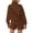 A-Brown11, variant on Bibifish Women Two Piece Sets Textured Quilted Half Zip Pullover Tops Elastic Waist Shorts Casual Home Loungewear Matching Sets