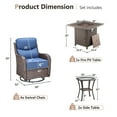 thumbnail image 2 of Gymojoy 6-Piece Outdoor Conversation Firepit Set with 360° Swivel Chairs, All-Weather Durability and 6in.Thick Cushions for Outdoor Deck, Porch, Backyard, 2 of 12