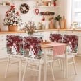 thumbnail image 2 of Christmas Snowman Chair Covers Set of 4 Red Snowman Berries Bird Pine Tree Red Plaid Chair Back Covers Stretch Removable Washable Slipcovers Protector for Dining Room Kitchen Party Decor, 2 of 5