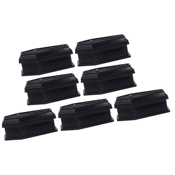 Raindrops Coffin Shaped Treat Boxes Black for Halloween 7Pcs 2.16X1.45X0.90In