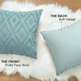 thumbnail image 4 of Fundas de almohada DecoruHome Spring de lana sintética de 66 x 66 cm, color verde menta, 4 of 9