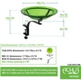 thumbnail image 7 of Achla Designs 12 In Crackle Glass Birdbath Decoration w/ Rail Mount, Green, 7 of 7
