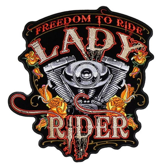Hot Leathers 4 x 4 in. Freedom to Ride Lady Rider Patch - Multi Color