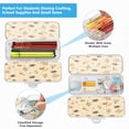 thumbnail image 5 of Plastic Pencil Box Large Capacity Pencil Boxes Clear Boxes with Snap-Tight Lid Stylish Office Supplies Storage Organizer Box Bees and Flowers Pattern, 5 of 7