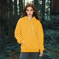 thumbnail image 6 of Women's Polka Dot Print Drawstring Hooded Sweatshirt with Pocket, Soft Breathable Long Sleeve Casual Pullover for Spring Autumn Streetwear, Beach Vacations and Daily Fashion Yellow XXL, 6 of 6