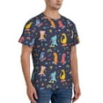 thumbnail image 2 of Qekee Cartoon Dinosaur Classic Fit T-Shirt Men's Shirt Men's Tight Short Sleeves for Exercise, Running, Mountaineering - Cartoon Dinosaur, 2 of 9