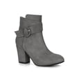 thumbnail image 1 of Women's Round Toe Chunky Heel Zip Heeled Boots Ankle Booties, 1 of 8