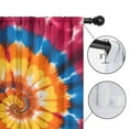 thumbnail image 4 of Blackout Kids Curtains,Colorful Rainbow Tie Dye Spiral Pattern Childrens Insulated Curtains Set Of 2,Bedroom Essentials,Toddler Room Decor 52"x63", 4 of 5