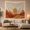 Sun Rays Landscape, variant on Radiant Sun Over Sandy Hills in a Rocky Arch, Serene Boho for Southwest Decor Enthusiasts, Graphic Earth Tones Art, Housewarming Gift, Tapestry Wall Hanging for Living Room and Bedroom