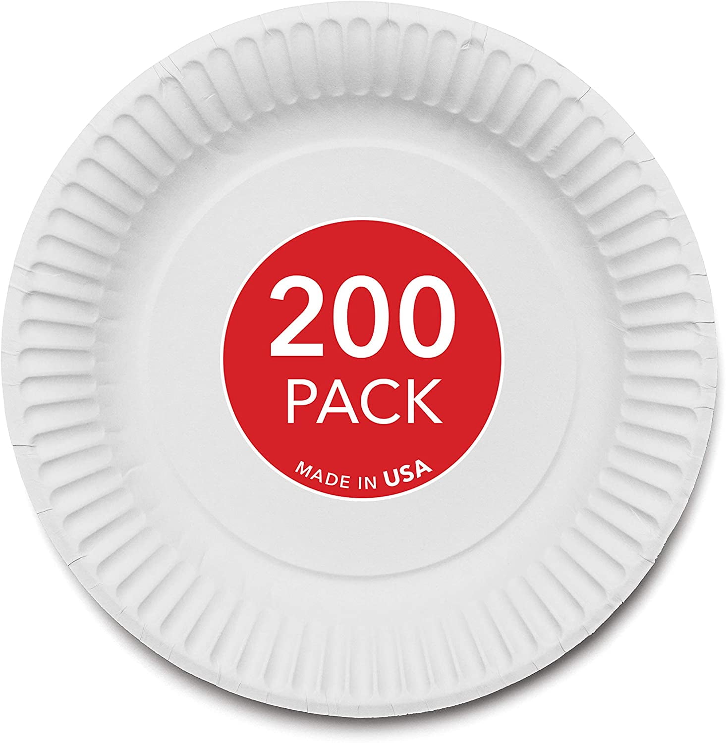 Stock Your Home White Paper Plates, 9", 200 count