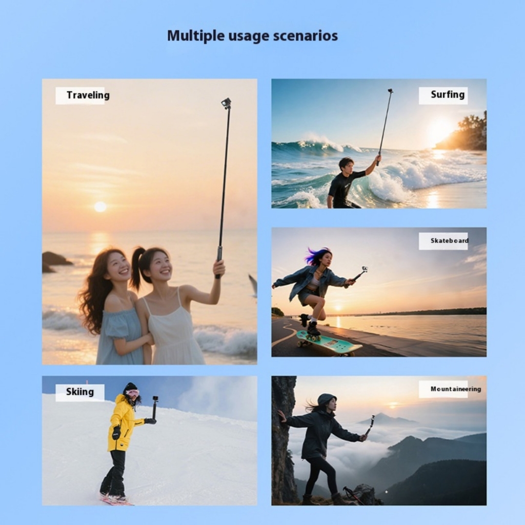 Jesscasday Mini Selfie Stick Tripod Pocket Tripod Phone Grip Portable Small Size Travel