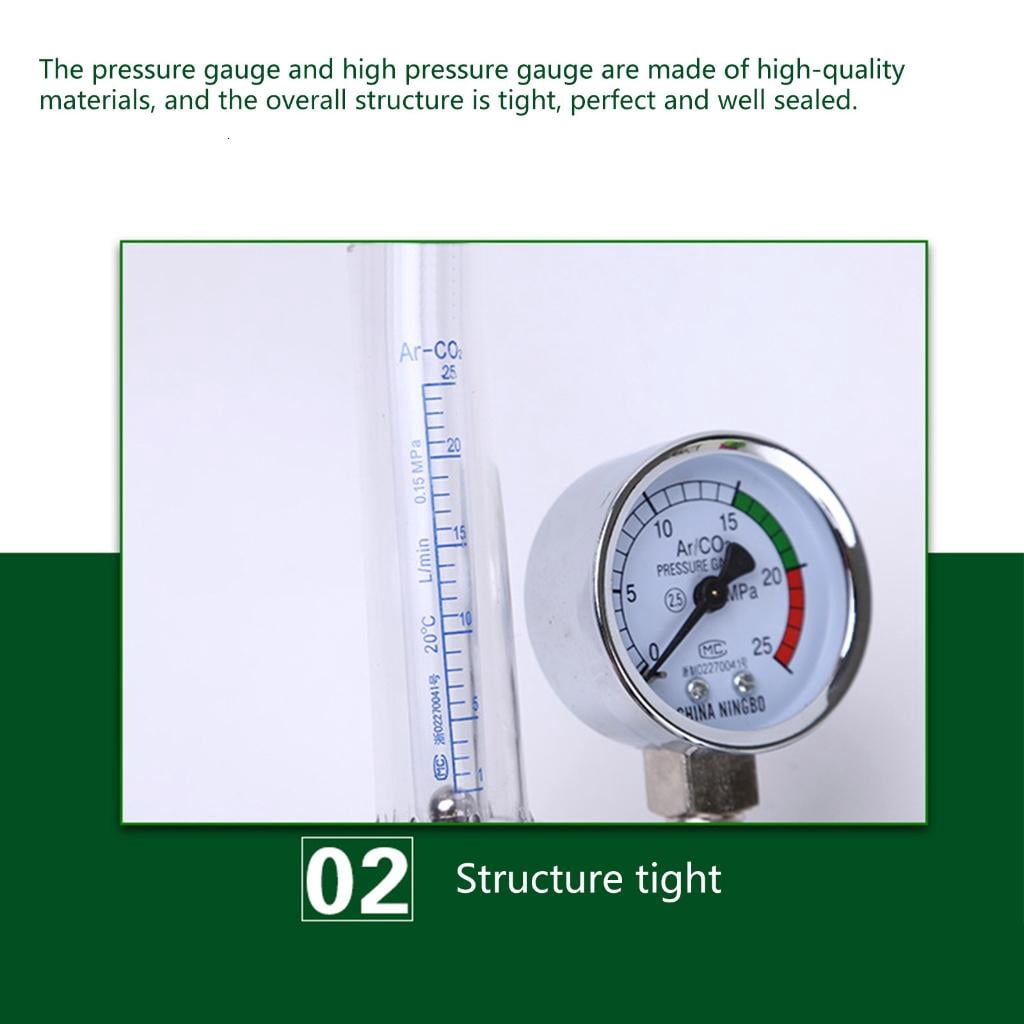 CEORPER 0-25Mpa Argon Regulator CO2 Mig Tig Flow-Meter Gas-Regulators Flowmeter Welding