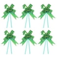 thumbnail image 1 of Unique Bargains 13 Inch Pull Bows Ribbon Gift Wrapping String Gold Thread Style Decorative Bow Tie Green 100 Pack, 1 of 5