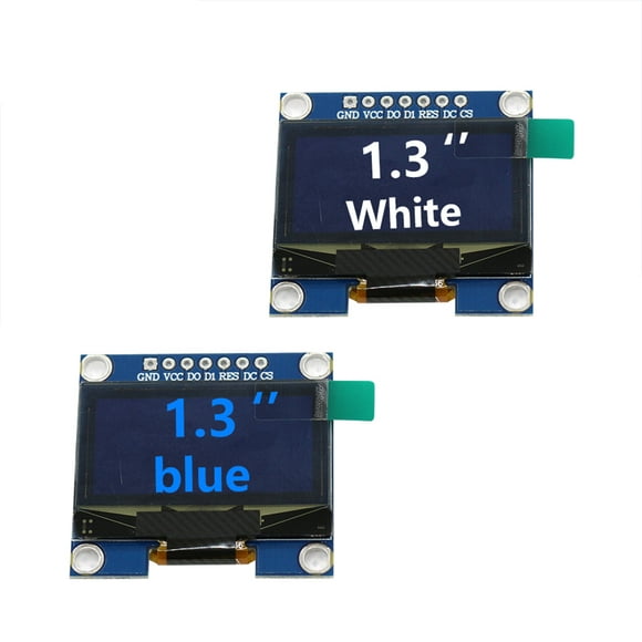 Tongliya 1pcs Components 1.3Inch OLED 7pin GND Display 128X64 1106 Chip SPI (White)