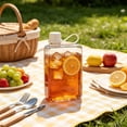 thumbnail image 1 of Miogawg Squares Flat Water Bottle Minimalists Large Capacity Summer Portable Handheld Plastic Cup, 1 of 6