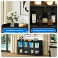thumbnail image 5 of DEXTRUS Sideboard with LED Light & Doors, Modern Wood Acrylic Glass Storage Cabinet for Kitchen, Dinning Room, Living Room, Black, 5 of 8