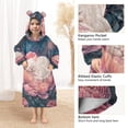 thumbnail image 4 of BZSMCE Wearable Blanket Hoodie Fashion Cosmic Cat in Bloom Home Wear, 4 of 7