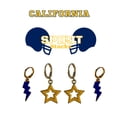thumbnail image 2 of Golden Bears Spirit Stack navy mini enamel bolts and golden yellow statement open starboys, 2 of 2