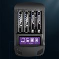 thumbnail image 3 of TEHAUX 1Pcs Black Abs Battery Charger Rectangular Lcd Display Usb Charging For Home And Travel, 3 of 8