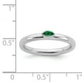 thumbnail image 2 of Sterling Silver Stackable Expressions Created Emerald Ring, 2 of 8